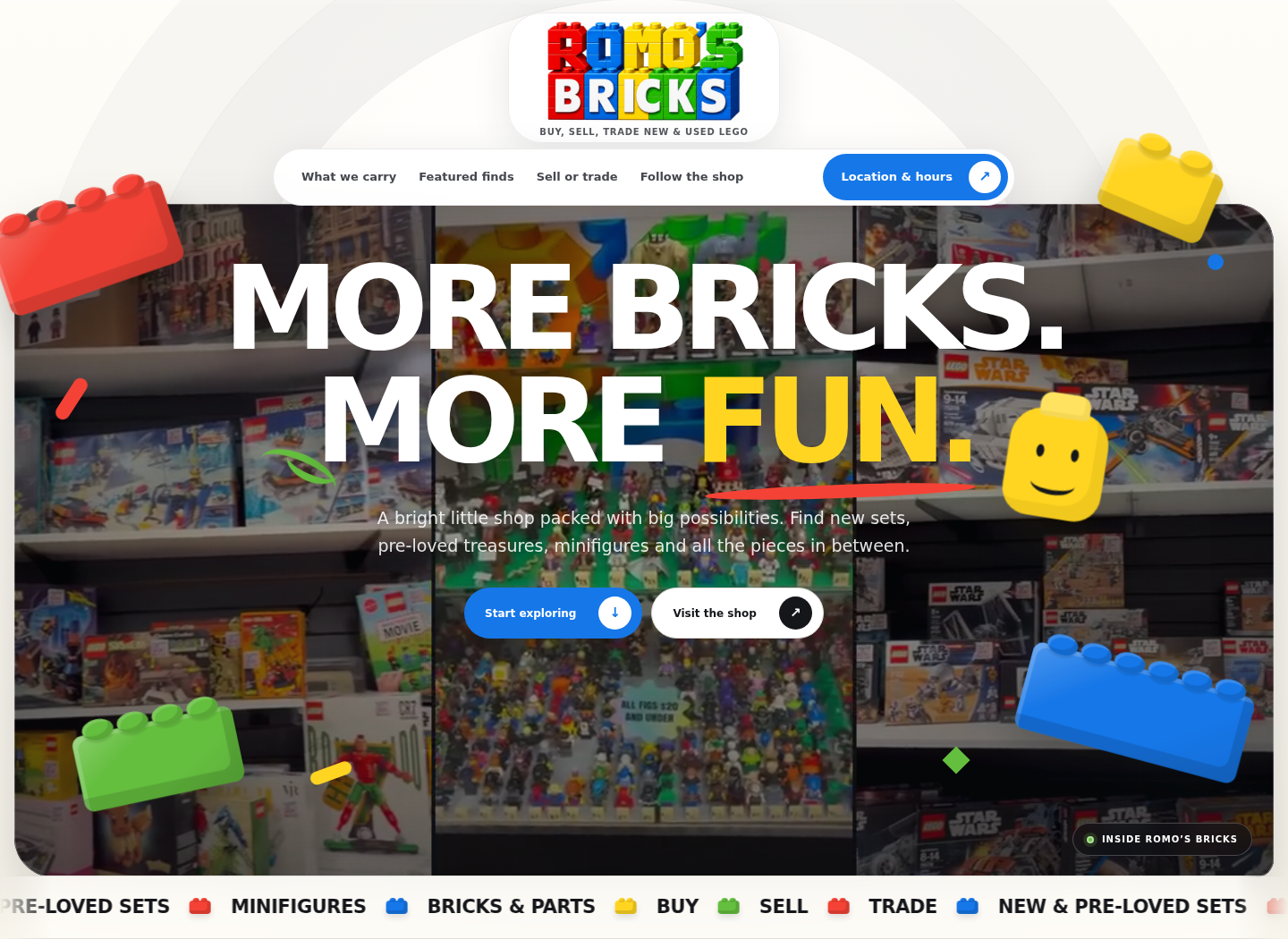 Romo’s Bricks website preview